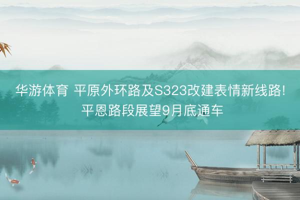 华游体育 平原外环路及S323改建表情新线路! 平恩路段展望9月底通车