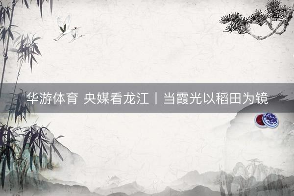 华游体育 央媒看龙江丨当霞光以稻田为镜