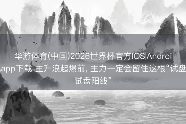 华游体育(中国)2026世界杯官方IOS|Android手机app下载 主升浪起爆前, 主力一定会留住这根“试盘阳线”