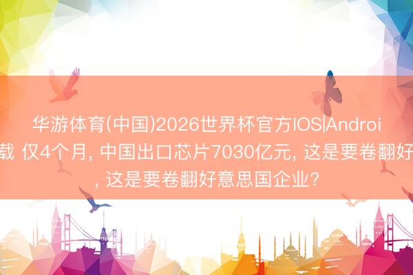 华游体育(中国)2026世界杯官方IOS|Android手机app下载 仅4个月, 中国出口芯片7030亿元, 这是要卷翻好意思国企业?