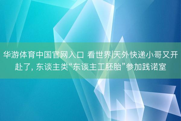华游体育中国官网入口 看世界|天外快递小哥又开赴了， 东谈主类“东谈主工胚胎”参加践诺室