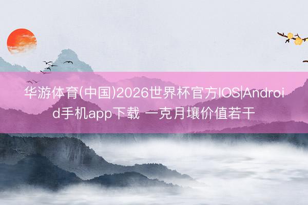 华游体育(中国)2026世界杯官方IOS|Android手机app下载 一克月壤价值若干