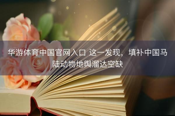 华游体育中国官网入口 这一发现，填补中国马陆动物地舆溜达空缺